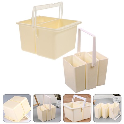 Brush Washer Bucket 2Pcs with Handle for Easy Paint Brush Care