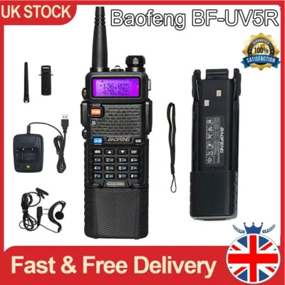 Baofeng BF-UV5R Walkie Talkies Long Range 2-Way VHF 136-174MHz UHF 400-480MHz UK