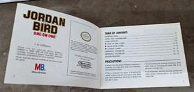 Nintendo NES Jordan vs Bird One on One Manual Instruction Booklet ONLY