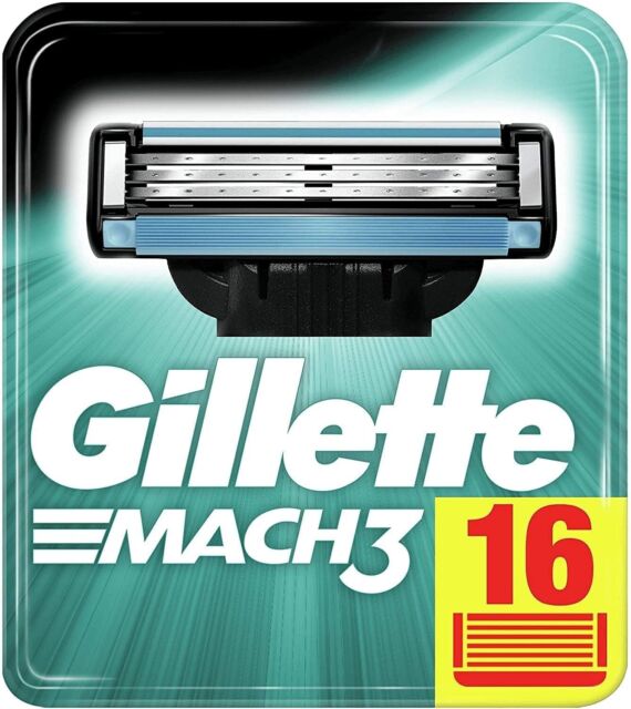 Gillette Mach3 Razor Blades for Men - Pack of 16