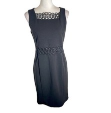 Premise Bodycon Dress Womens Size 4 Black Sleeveless Back Zip Outdoor