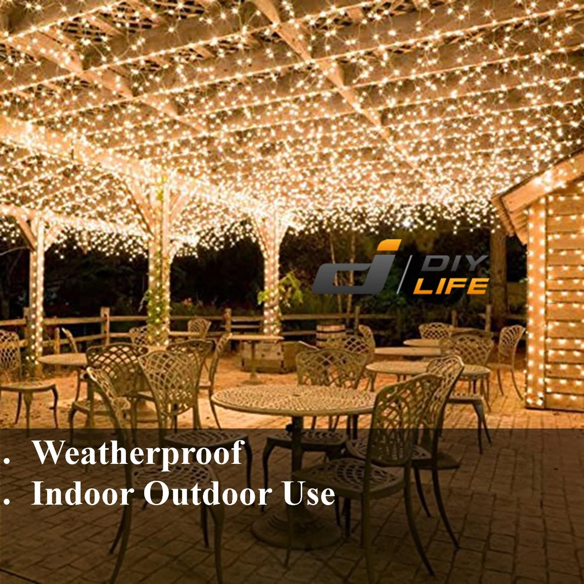 White outdoor cheap patio lights