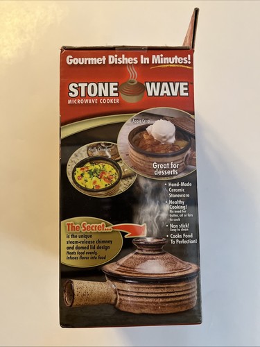 As Seen on TV Stone Wave Microwave Cooker Non-Stick Ceramic Stoneware NEW - Picture 3 of 7