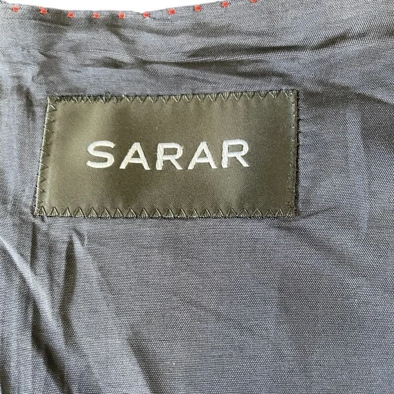 Blazer Sarar masculino listrado preto 38R ajuste clássico 3 botões escritório trabalho empresarial - Imagem 3 de 4