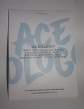NEW PACKAGE, ACEOLOGY MULTI-VITAMIN BRIGHTENING BIODEGRADABLE MASK SET OF 3
