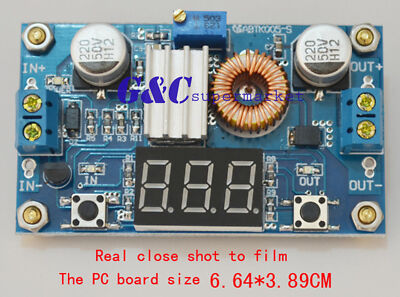 5PCS 5A DC-DC adjustable step-down module XL4015+voltmeter 4~38V High Efficiency