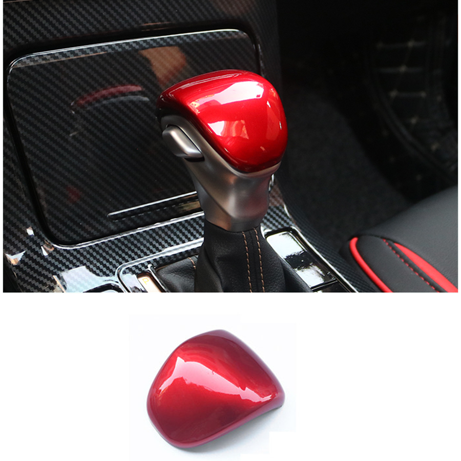 Gloss Red interior Car Gear Shift Knob Cover Head Trim For Kia Seltos