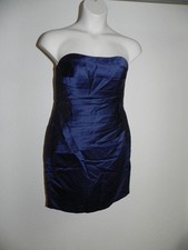 Davids Bridal Dress Size 10 Marine Navy Strapless Bridesmaid F15629 NWT $149