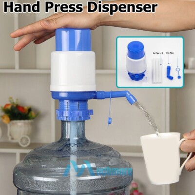 Manual Drinking Water Hand Press Pump for 4-6 Gallon Bottled Water Home Office