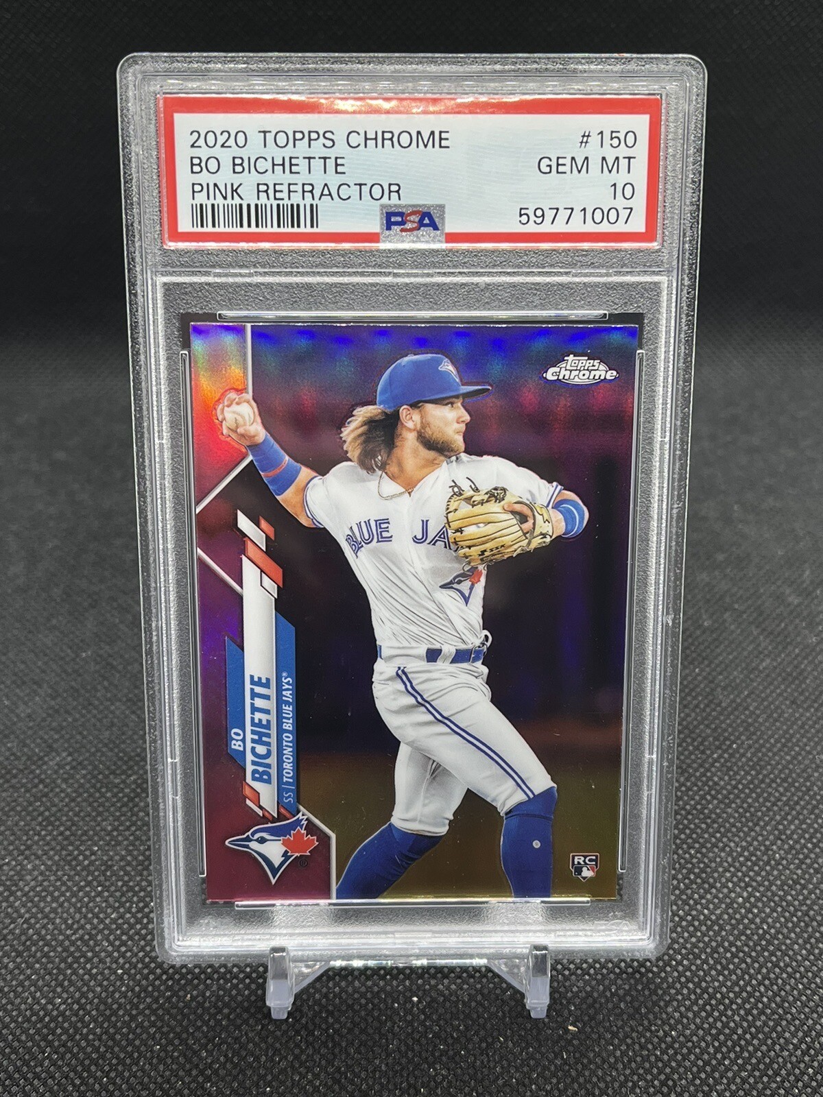 BO BICHETTE ⚾️ 2020 Topps Chrome Pink Refractor Rookie #150 RC | PSA 10 |
