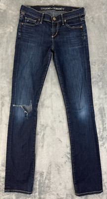 Citizens of Humanity Ava Jeans Womens 26 Low Rise Straight Distressed USA Made