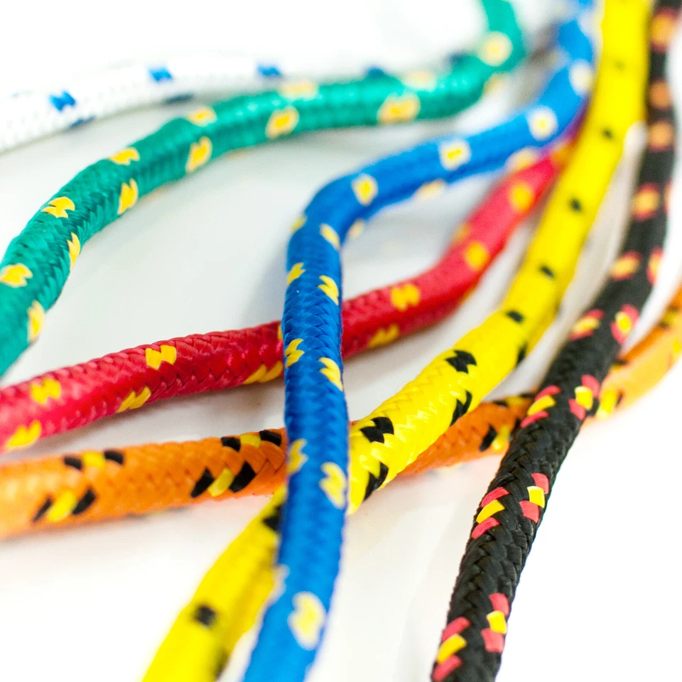 CORDE ÉLASTIQUE 6-10mm Noir, Blanc, Bleu, Rouge, Vert, Jaune, Orange 10m-200m - Photo 2/4