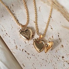 Antique Heart Locket Necklace