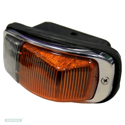 Blinker links, komplett, mit orangen und weißen Glas für Volvo Amazon P120/P130
