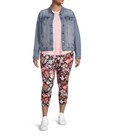 Terra and Sky Painted Floral Print High Rise Capri Leggings 0X (14) — photo 2