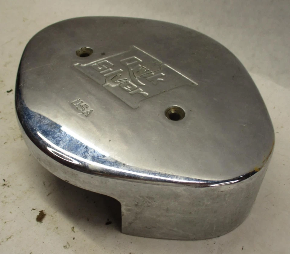 Cubierta de filtro de aire de carburador Harley Edelbrock Qwik Silver II Max-Flo cromada Foto 3 de 4