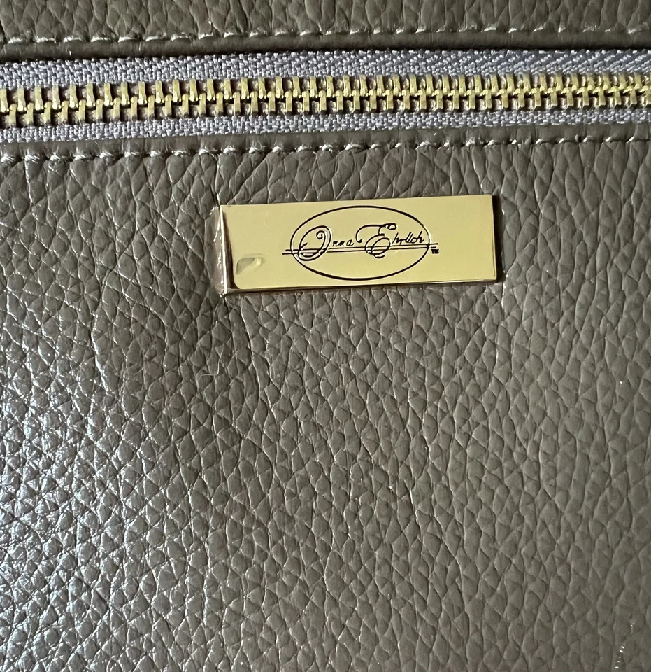 Bolso de Hombro Cartera ONNA HERRLICH Cuero Piedra Guijarro Marrón Foto 2 de 4