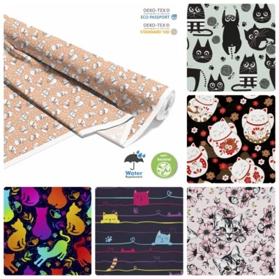 STOFFSHOP OXFORD Bedruckt Polyester Stoff Wasserdicht Meterware Outdoorstoff- Katzen 2