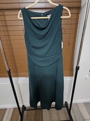 knee length dresses for ladies Sleeveless Cowl Neck Midi Dress | A-Line Dress