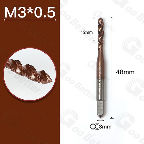 HSS Spiral Flute Point Machine Thread Tap Drill Bit Set TiN HSS-Co Cobalt M2-M12 - Picture 46 of 62