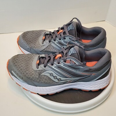 Saucony Womens Cohesion 13 Grid Gray Running Shoes S10559-5 Gray Pink Size 11