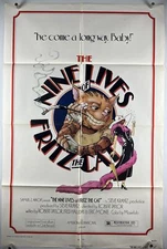 NINE LIVES FRITZ CAT Movie Poster (VeryFine-)One Sheet 74 Robert Crumb AIP 25523