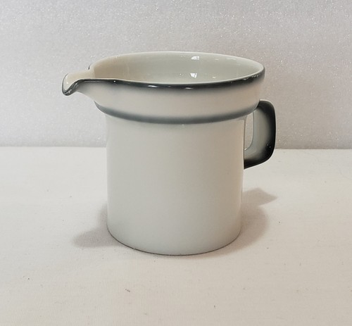 Thomas Cream And Sugar Gray Line Brushed On White Porcelain Lid Germany - Bild 3 von 13