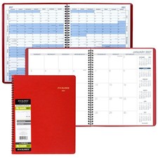 2027 At-A-Glance 70-250-13 Monthly Planner, 9 x 11", Red Cover