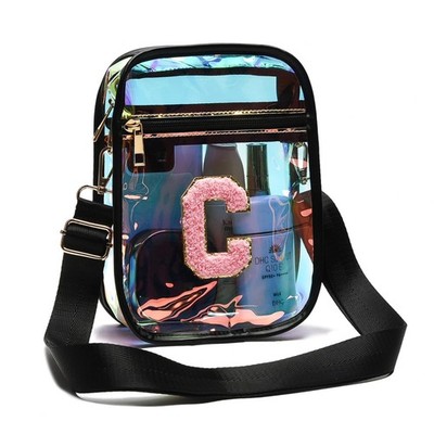 I IHAYNER Initial Clear Bag for Stadium Events Transparent Crossbody Bags for Wo
