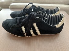 ADIDAS Women s Black Suede Low Top Lace-Up Sn...