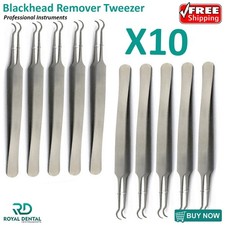 Blackhead Remover Tweezers Acne Pimple Blemish Extractor Curved Needle Clip Tool