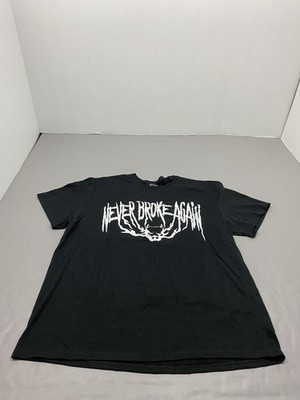 Never Broke Again Shirt Mens XL Black Only The Strong Survive Dogs Graphic Tee