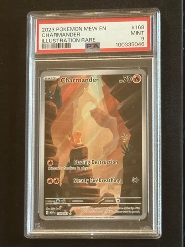 Pokémon Charmander TCG Scarlet Violet-151 Illustration Rare Card 168/165 PSA 9