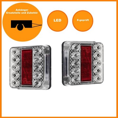 2x LED Rückleuchte 4 Funkt. Beleuchtung Rücklicht Leuchte Heckleuchte Anhänger
