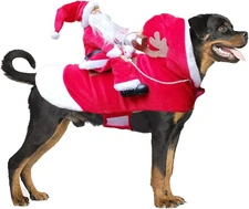 BWOGUE Santa Dog Costume Christmas Pet Cosplay