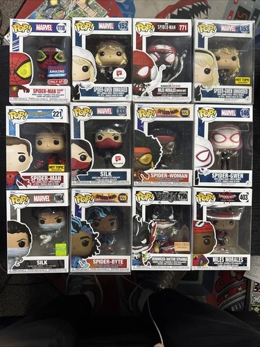 Marvel Spiderman Funko Pops Mixed Lot Of 12