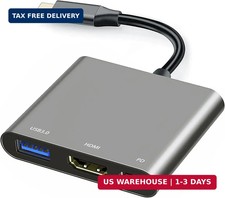 USB C to HDMI Multiport Adapter with Charging Port, HDMI to USB C Hub Adapter fo