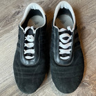 Vintage Adidas Prajna Athletic Sneakers Black Suede White Womens 8 UK 6.5 EU 40