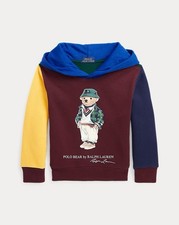 NWT Boys POLO RALPH LAUREN Multicolor Polo Bear Hoodie. Size L