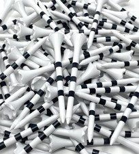 NorthPointe 3    Plastic Golf Tees   White with Black Stripes -