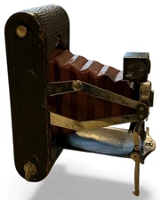 Antique Eastman Kodak No 1A Folding Pocket Camera Red Bellows Model D Carry Case