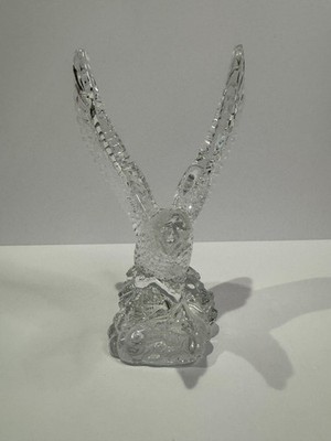 VTG WATERFORD CRYSTAL EAGLE WINGS FIGURINE ~ FRED CURTIS DESIGN 7'' TALL