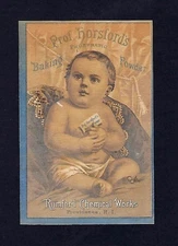 c1890s Victorian Trade Card, Rumford Chemical Works, Prof. Horford's