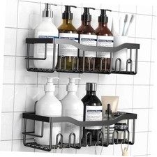 Shower Caddy 2 Pack,Adhesive Shower Organizer for Bathroom 2 Pack set Black