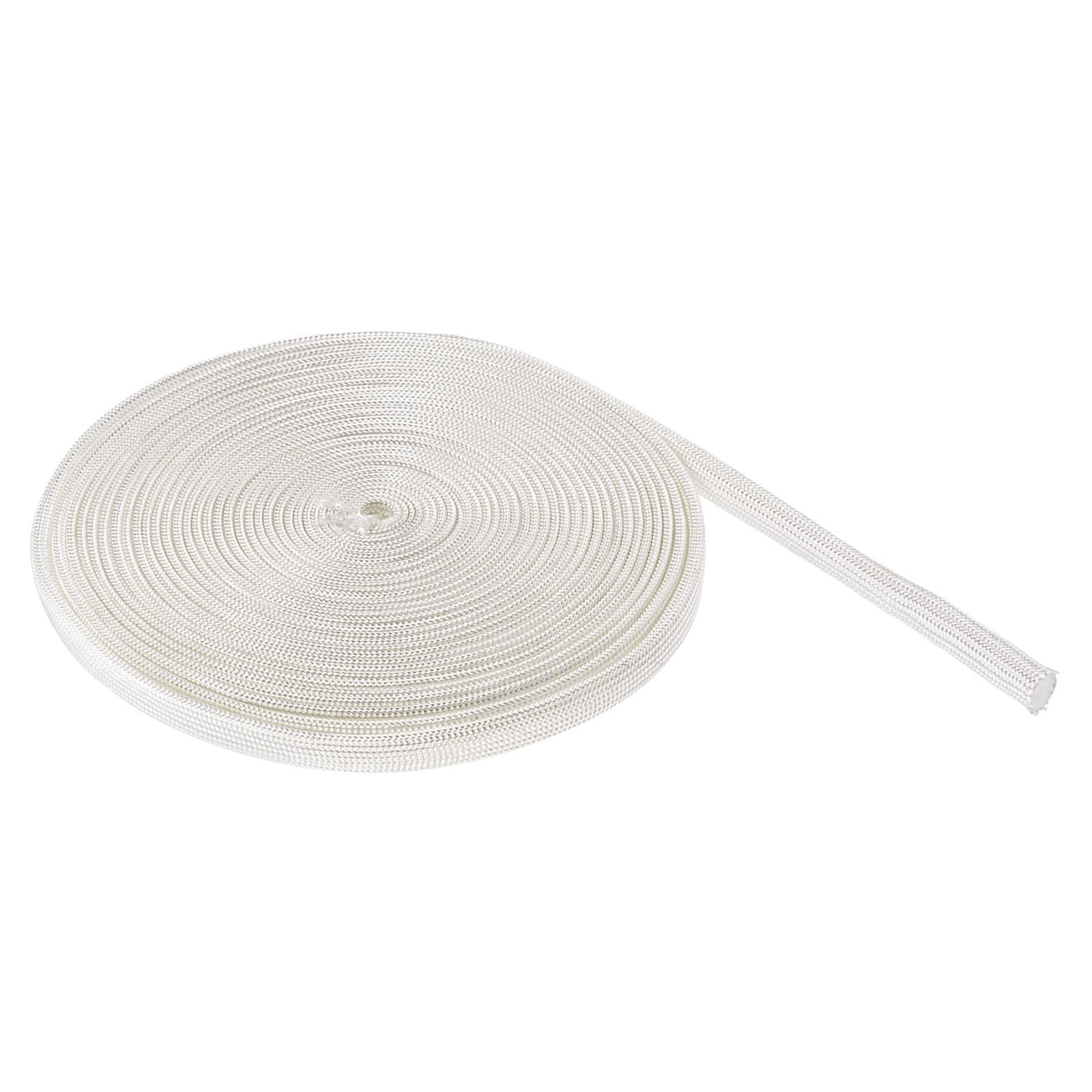 Rebower Fiberglass Sleeve Insulated Cable Protection Tube [for 5M-5mm, White