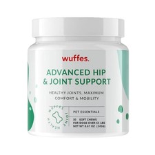 Wuffes Advanced Hip And Joint Support For Dogs Over 65 Pounds 30 Soft Dog Chews