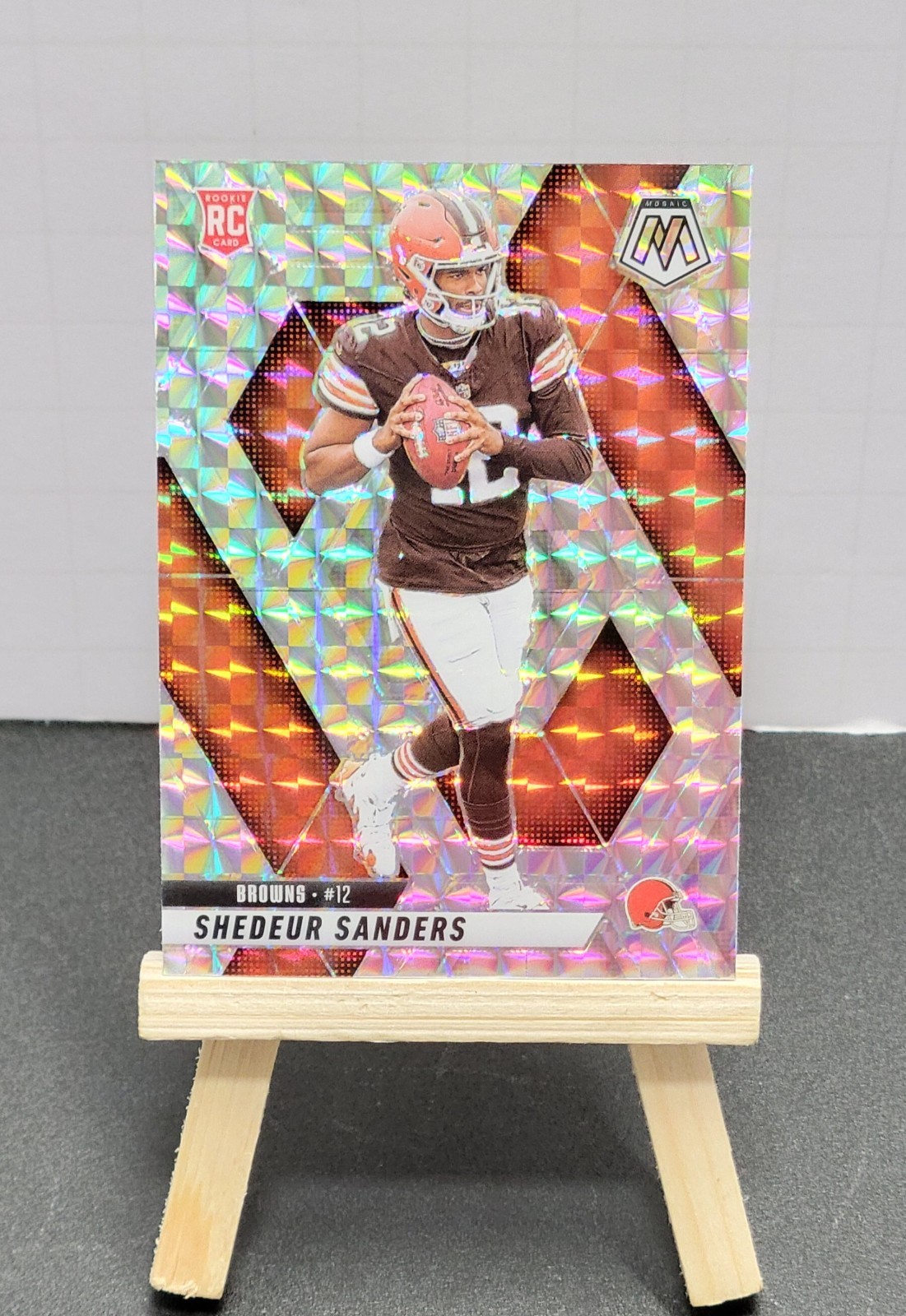 Shedeur Sanders RC 2025 Panini Mosaic Football Silver Mosaic Parallel #302