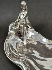 Art Nouveau Inkwell Pewter Silver Plated WMF Circa 1900