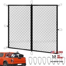 Cargo Net for Pickup Truck Bed 4'&times;4' Stretches to 7'&times;7', Highly Elastic Truck