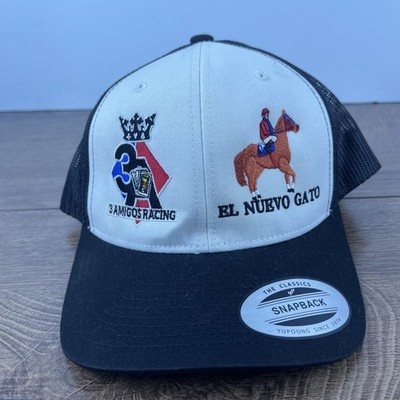 El Nuevo Gato Hat Snapback Hat White Adjustable Hat Adult 3 Amigo Racing Hat